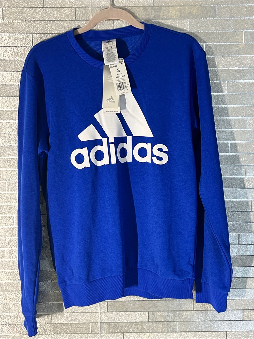 adidas Royal Blue Crewneck with White Logo